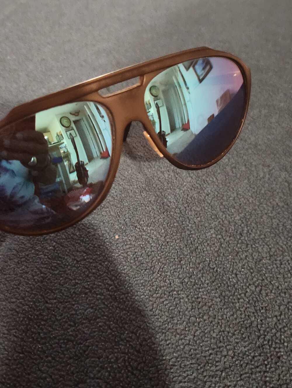 Vintage Revo Aviator Sunglasses Blue Mirror Lenses